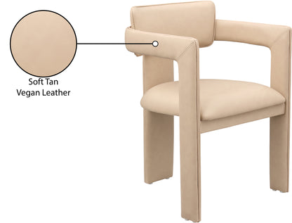 Genesis Tan Vegan Leather Dining Chair