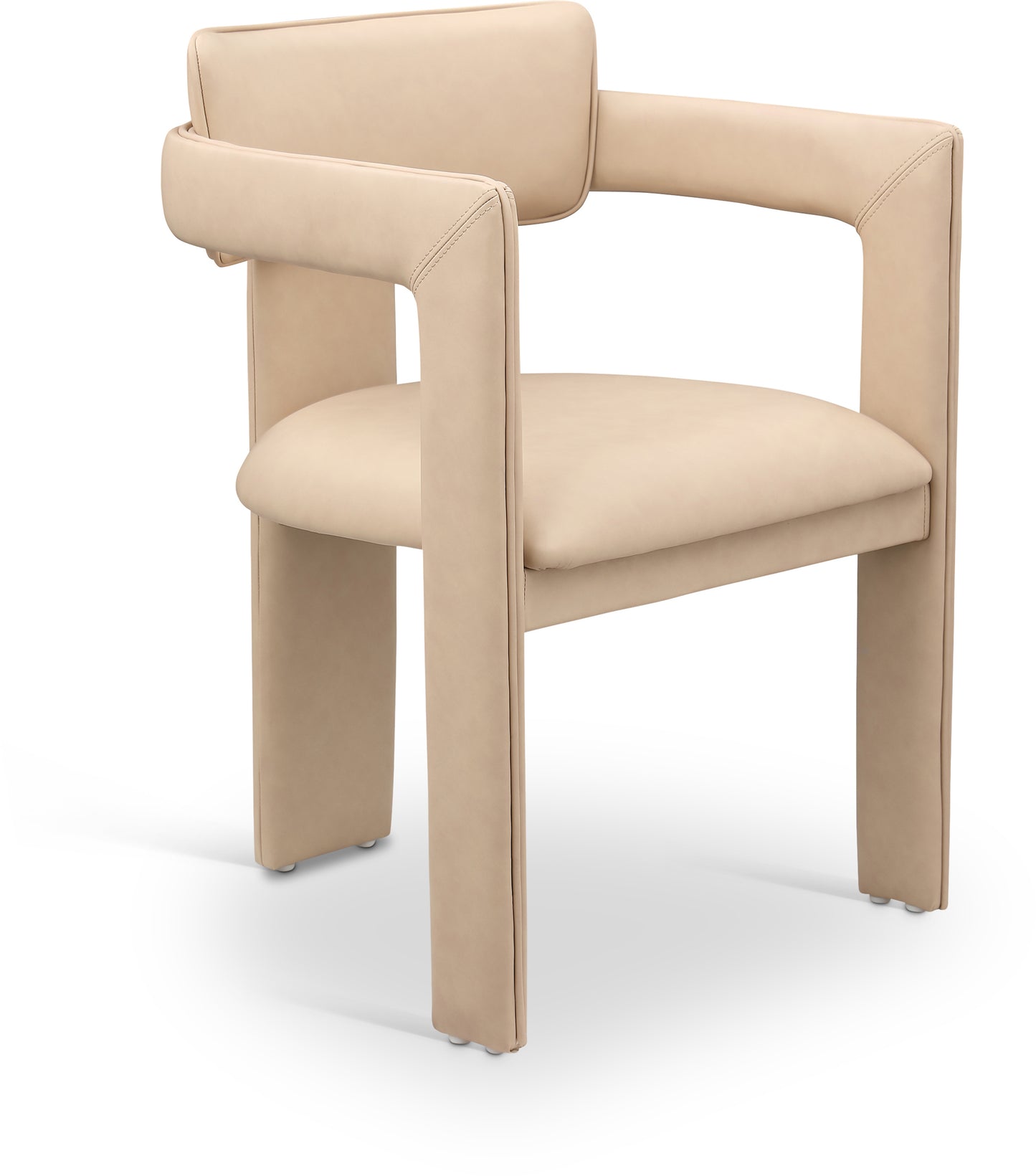 genesis tan vegan leather dining chair