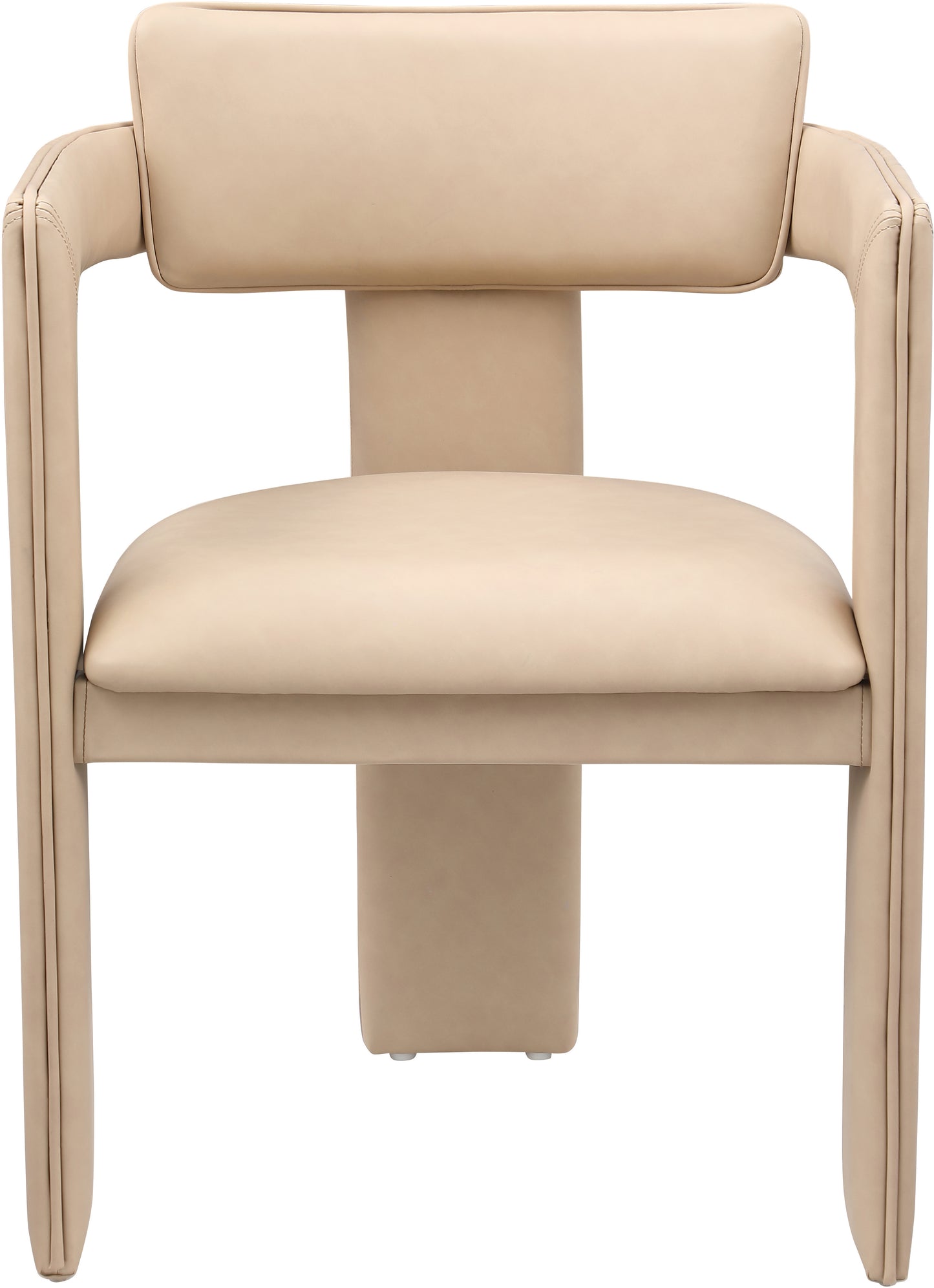 genesis tan vegan leather dining chair