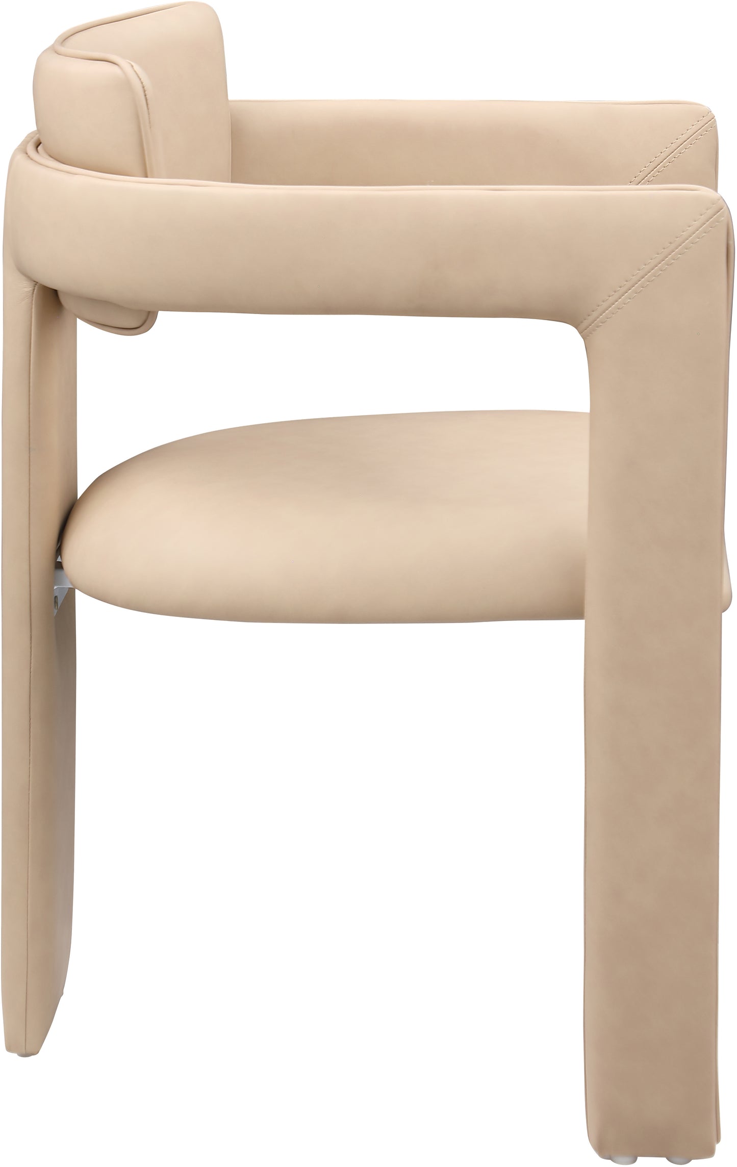 genesis tan vegan leather dining chair