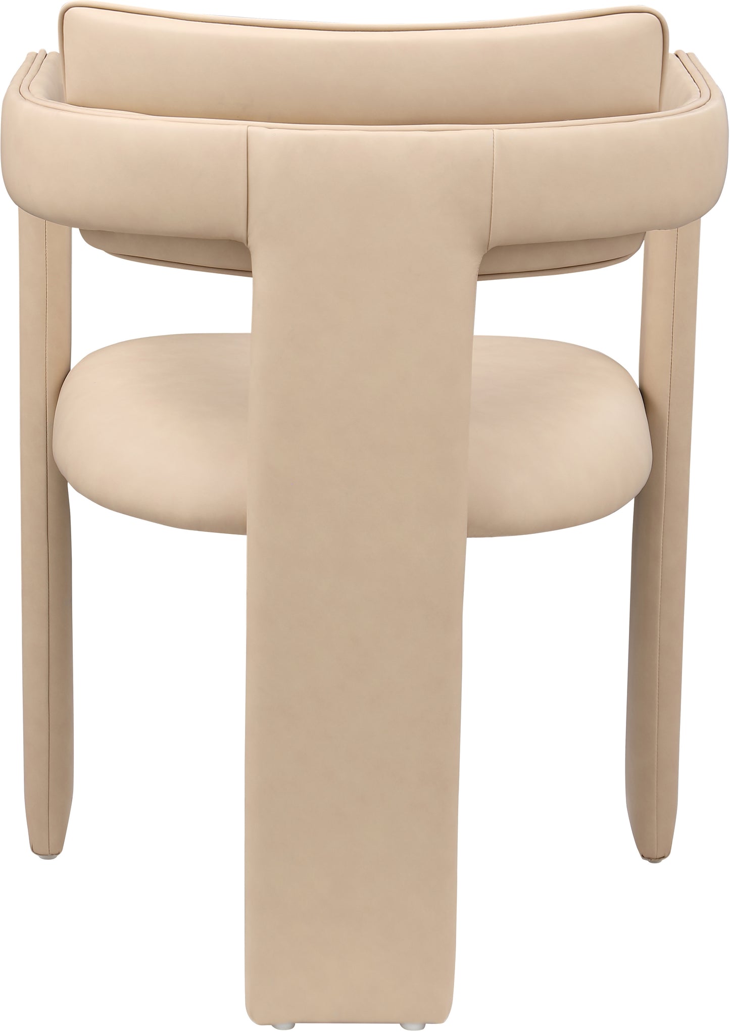 genesis tan vegan leather dining chair