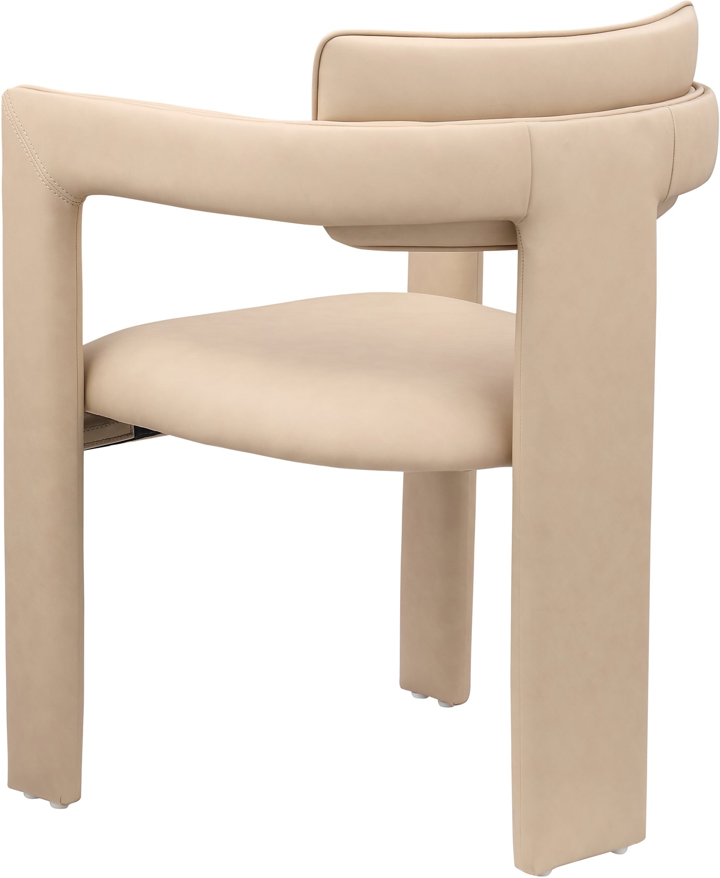 genesis tan vegan leather dining chair