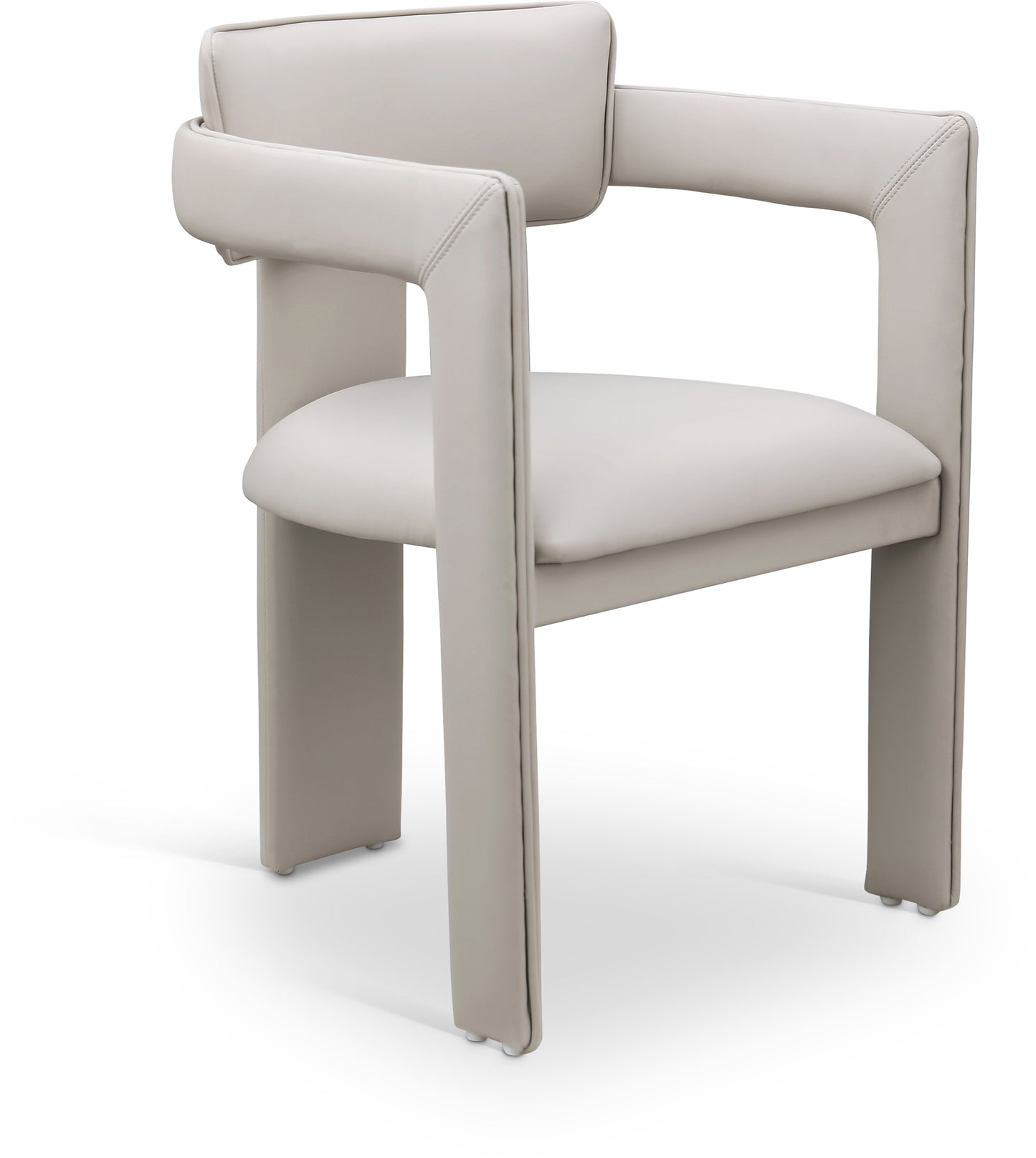 genesis taupe vegan leather dining chair