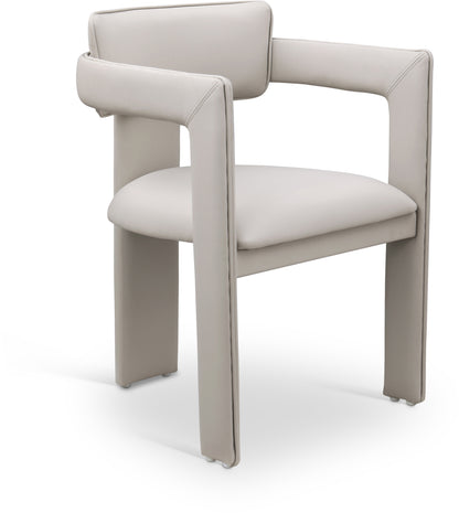 Genesis Taupe Vegan Leather Dining Chair