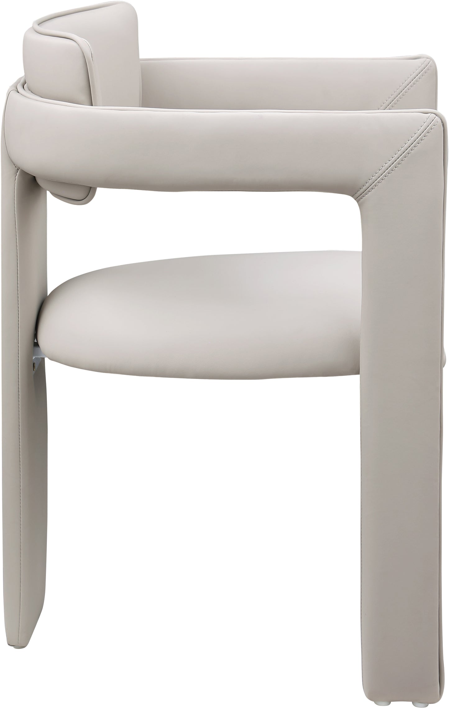 genesis taupe vegan leather dining chair