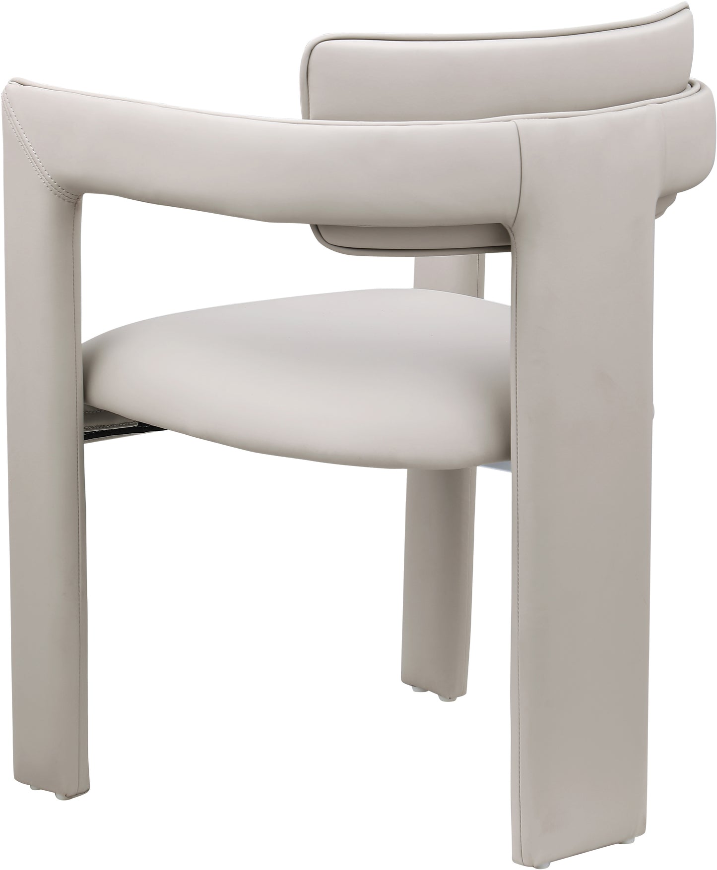 genesis taupe vegan leather dining chair