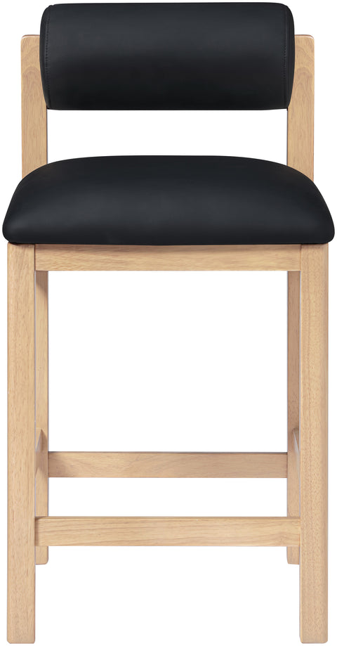 Marlow Black Vegan Leather Upholstered Counter Stool , 1 Piece (Style 1)