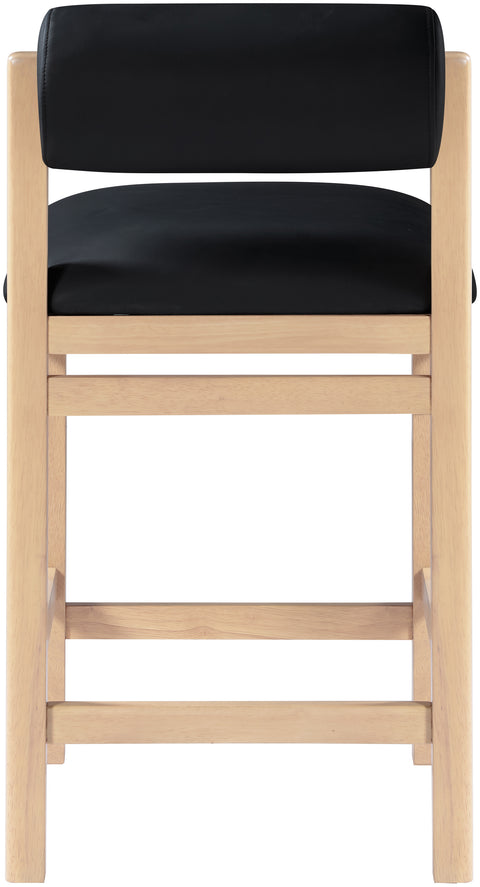 Marlow Black Vegan Leather Upholstered Counter Stool , 1 Piece (Style 1)