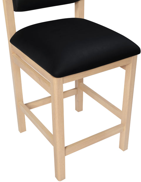 Marlow Black Vegan Leather Upholstered Counter Stool , 1 Piece (Style 1)