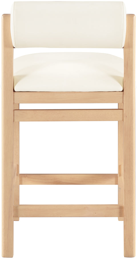 Marlow Cream Vegan Leather Upholstered Counter Stool , 1 Piece (Style 1)