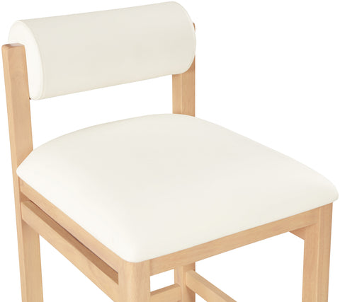 Marlow Cream Vegan Leather Upholstered Counter Stool , 1 Piece (Style 1)