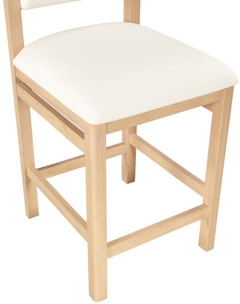 Marlow Cream Vegan Leather Upholstered Counter Stool , 1 Piece (Style 1)