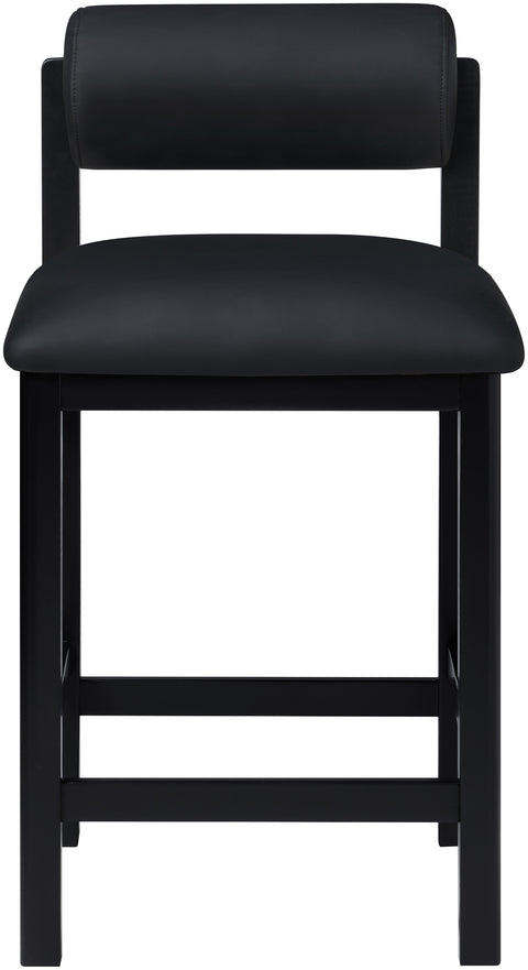 Marlow Black Vegan Leather Upholstered Counter Stool , 1 Piece (Style 2)