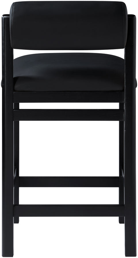 Marlow Black Vegan Leather Upholstered Counter Stool , 1 Piece (Style 2)