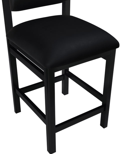 Marlow Black Vegan Leather Upholstered Counter Stool , 1 Piece (Style 2)