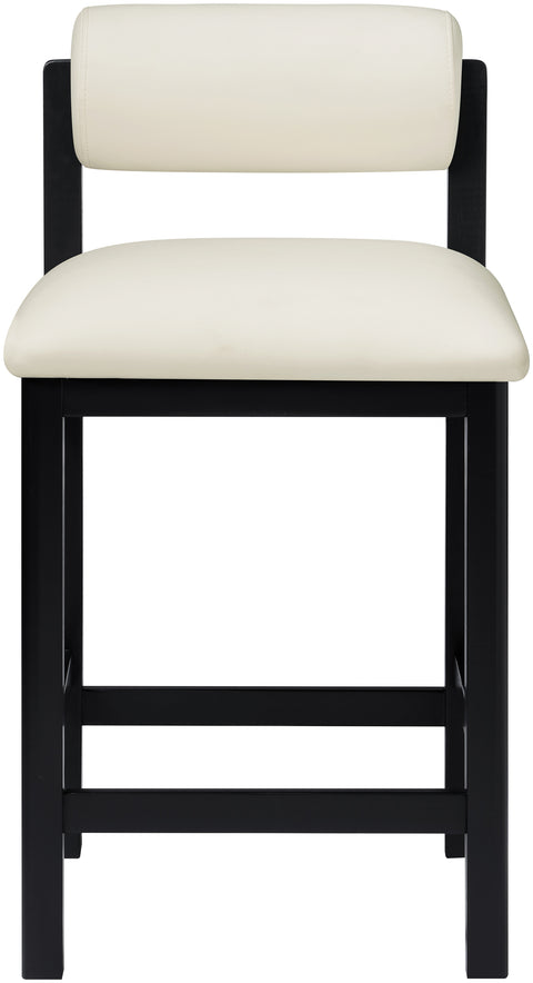 Marlow Cream Vegan Leather Upholstered Counter Stool , 1 Piece (Style 2)