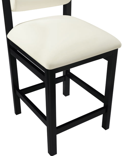 Marlow Cream Vegan Leather Upholstered Counter Stool , 1 Piece (Style 2)
