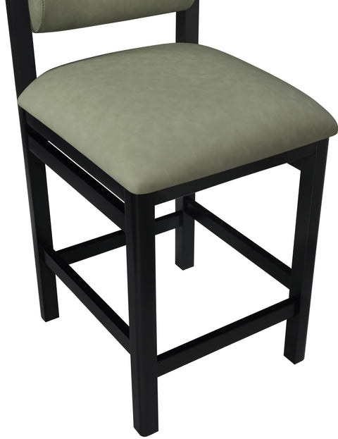 Marlow Green Vegan Leather Upholstered Counter Stool, 1 Piece