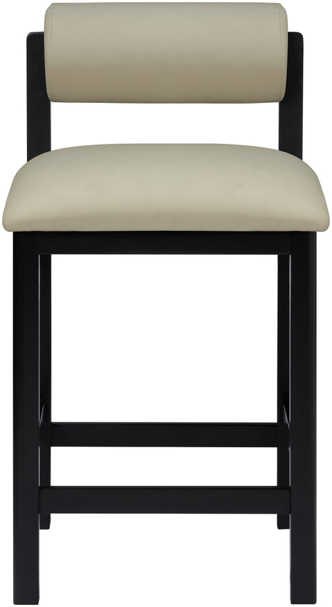 Marlow Taupe Vegan Leather Upholstered Counter Stool, 1 Piece