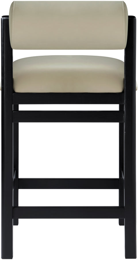 Marlow Taupe Vegan Leather Upholstered Counter Stool, 1 Piece