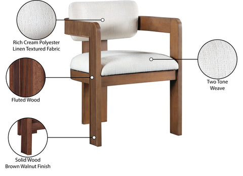 Amara Linen Textured Fabric Upholstered Dining Chair, 2-Piece (Style 3)