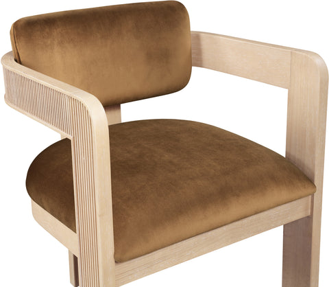 Selene Saddle Velvet Upholstered Dining Chair , 2-Piece (Style 1)