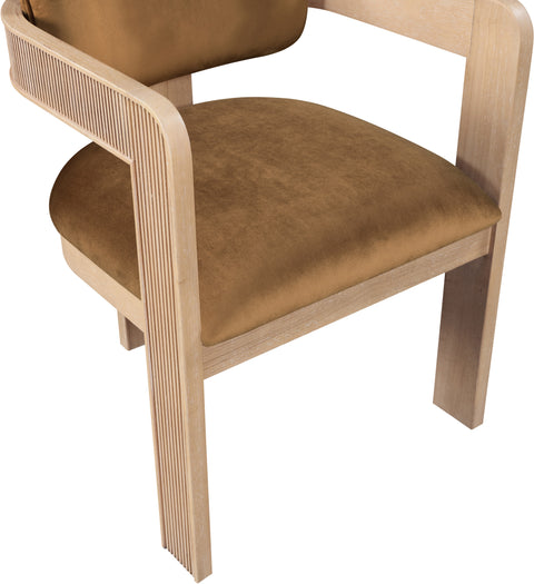 Selene Saddle Velvet Upholstered Dining Chair , 2-Piece (Style 1)