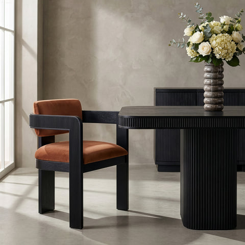 Amara Velvet Upholstered Dining Chair, 2-Piece (Configuration 2)
