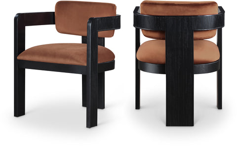 Amara Velvet Upholstered Dining Chair, 2-Piece (Configuration 2)