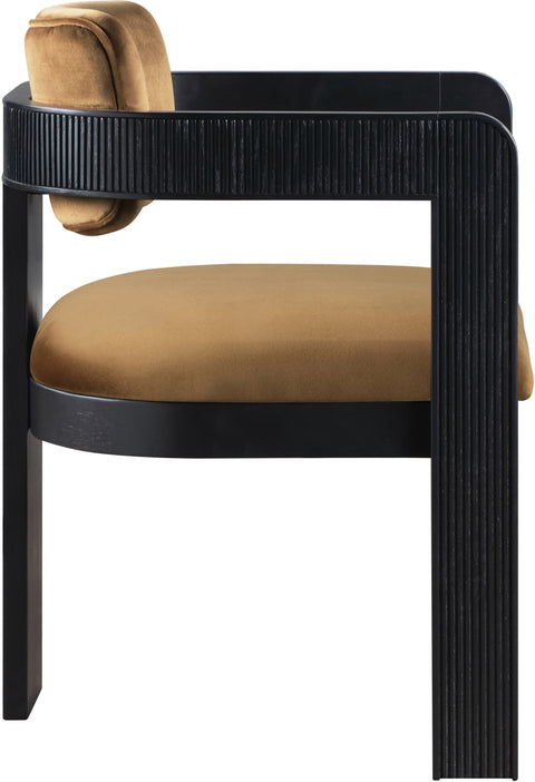 Selene Saddle Velvet Upholstered Dining Chair , 2-Piece (Style 2)