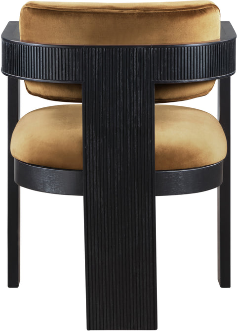 Selene Saddle Velvet Upholstered Dining Chair , 2-Piece (Style 2)