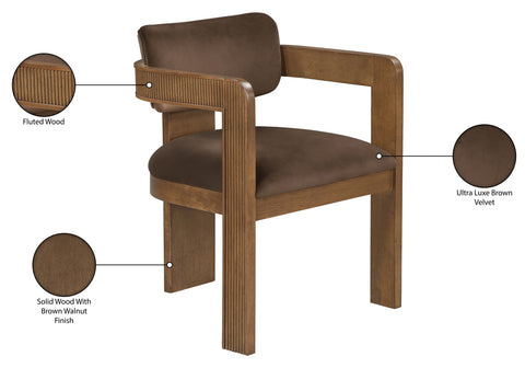 Amara Velvet Upholstered Dining Chair, 2-Piece (Style 2)