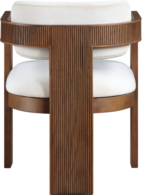 Selene Cream Velvet Upholstered Dining Chair , 2-Piece (Style 3)
