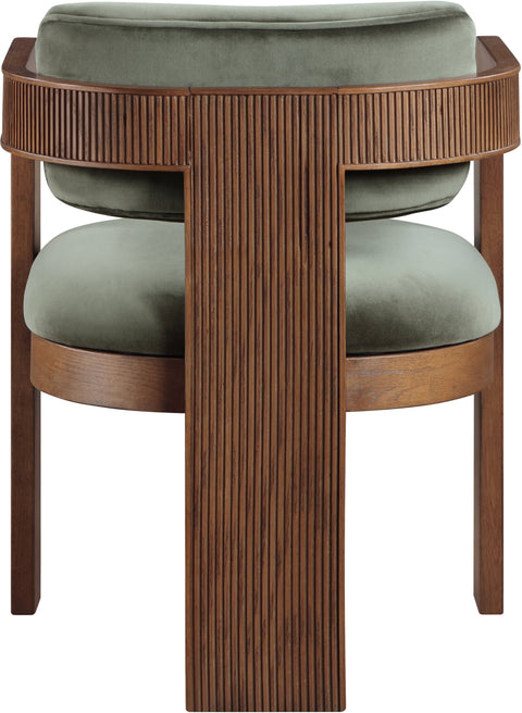 Selene Green Velvet Upholstered Dining Chair , 2-Piece (Style 2)