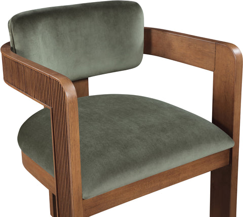 Selene Green Velvet Upholstered Dining Chair , 2-Piece (Style 2)