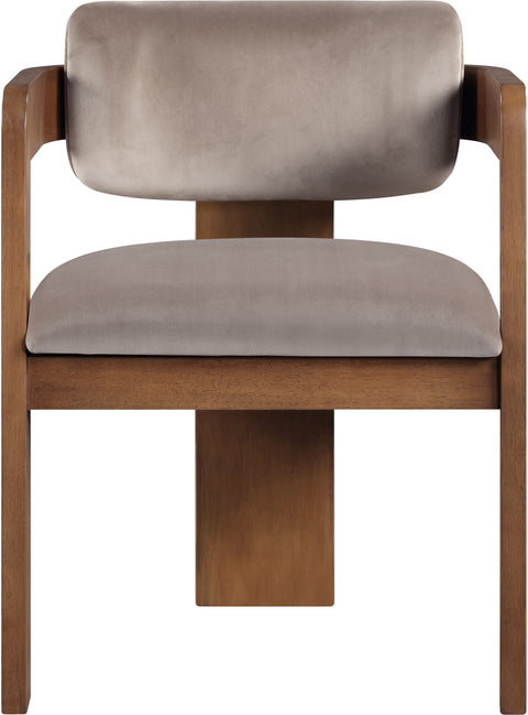 Selene Taupe Velvet Upholstered Dining Chair , 2-Piece (Style 2)