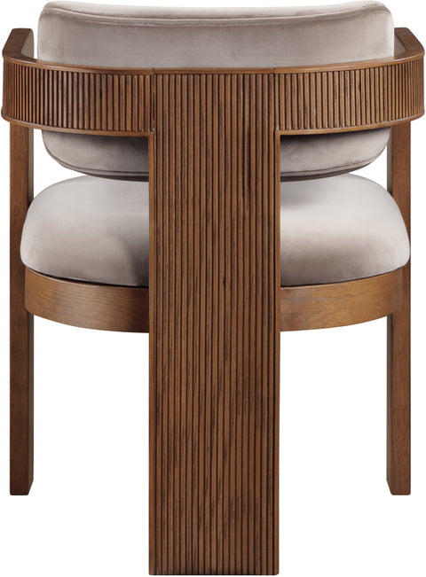 Selene Taupe Velvet Upholstered Dining Chair , 2-Piece (Style 2)