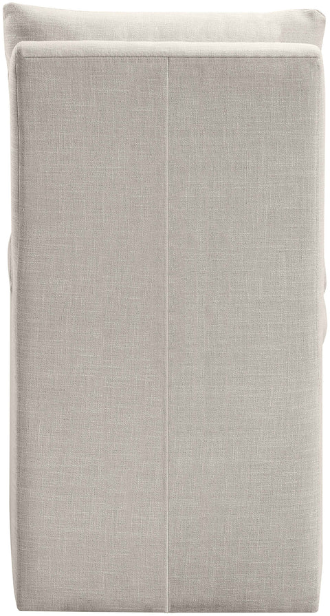 Vale Beige Linen Textured Performance Fabric Upholstered Dining Chair, 2-Piece