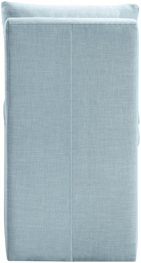 Vale Blue Light Linen Textured Performance Fabric Upholstered Dining Chair Light Blue , 2-Piece