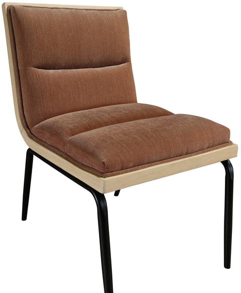Waverly Cognac Fabric Upholstered Dining Chair, 2-Piece