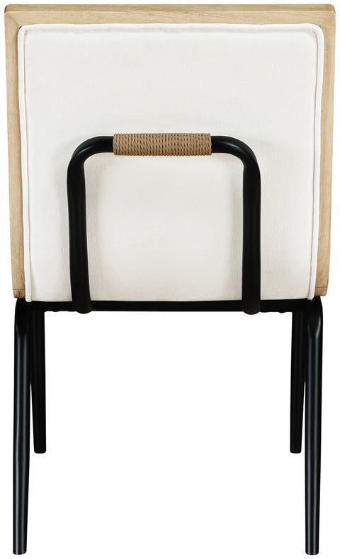 Waverly Cream Fabric Upholstered Dining Chair, 2-Piece
