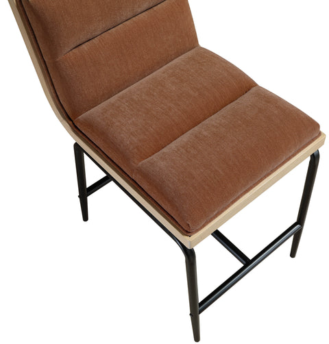 Waverly Cognac Fabric Upholstered Counter Stool, 2-Piece