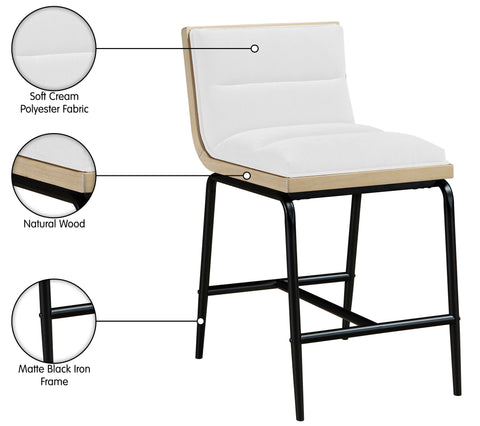 Camden Fabric Upholstered Counter Stool, 2-Piece
