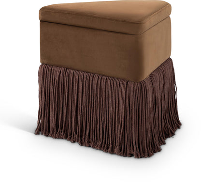 Drew Brown Velvet Ottoman/Stool