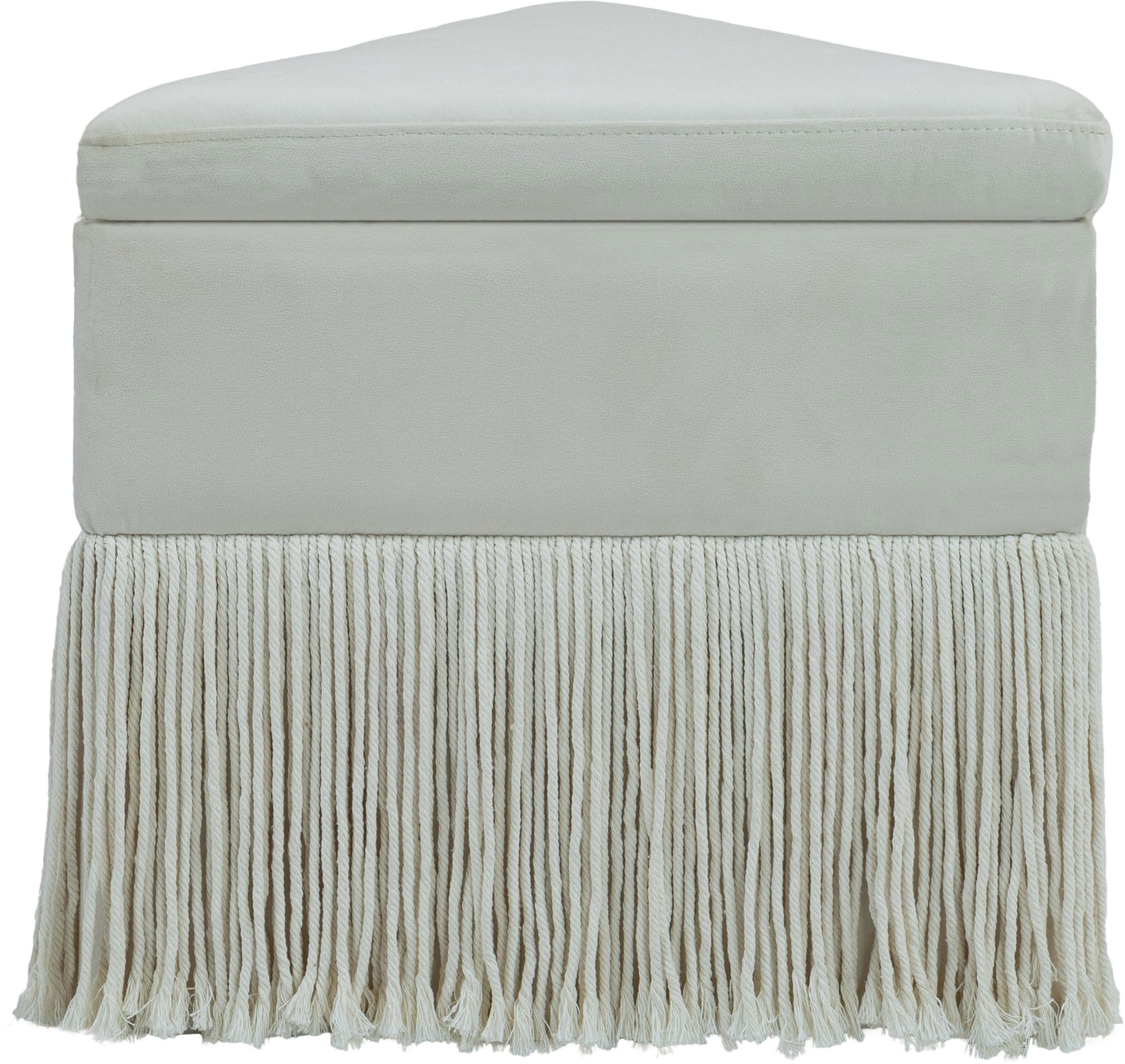 drew cream velvet ottoman/stool