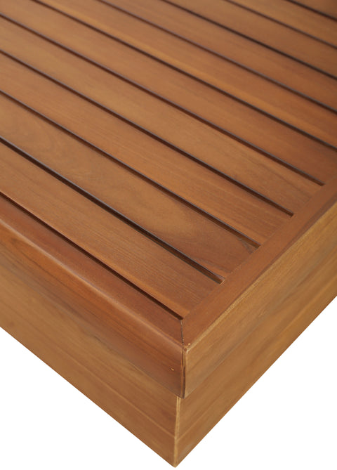 Zadie Natural Teak Wood Outdoor Patio Coffee Table, 1 Piece