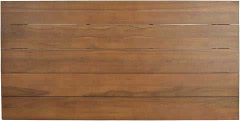 Zadie Natural 78.75 Teak Wood Outdoor Patio Dining Table, 1 Piece