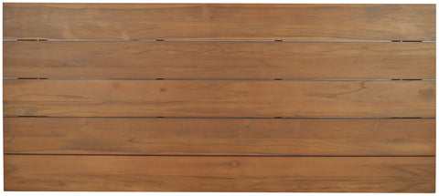 Zadie Natural 96 Teak Wood Outdoor Patio Dining Table, 1 Piece