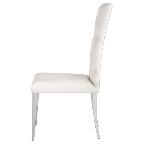 Carmelia Velvet Upholstered Dining Side Chair White (Set of 2)White