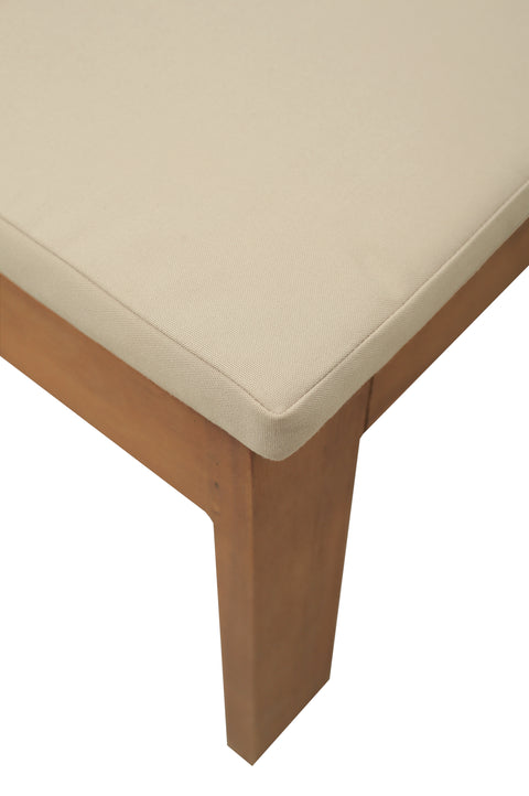 Zadie Tan Water Resistant Fabric Upholstered Outdoor Patio Dining Side Chair, 1 Piece